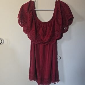 Knox Rose Red Lace Blouse